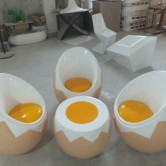 鸡蛋造型玻璃钢休闲椅