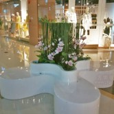 玻璃钢四叶休闲椅装饰华南城商场