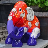 深圳酒店定制玻璃钢动物大象雕塑作为吉祥物