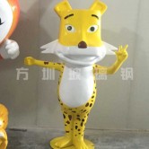 玻璃钢卡通豹子雕塑装饰深圳商场美陈环境