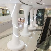玻璃钢造型立柱装饰南昌新建中心内部环境
