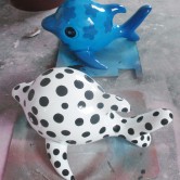 玻璃钢小海豚雕塑