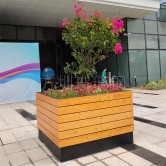 防腐塑木花箱座椅组合：城市景观的多功能艺术