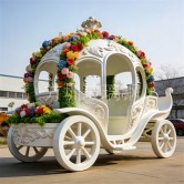 源头工厂专业定制玻璃钢花车，为场景注入浪漫童话美学