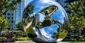 镜面不锈钢雕塑：现代园林景观中的光影美感研究