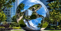 镜面不锈钢雕塑：现代园林景观中的光影美感研究