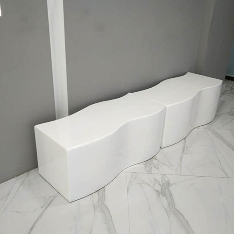玻璃钢波浪造型座凳